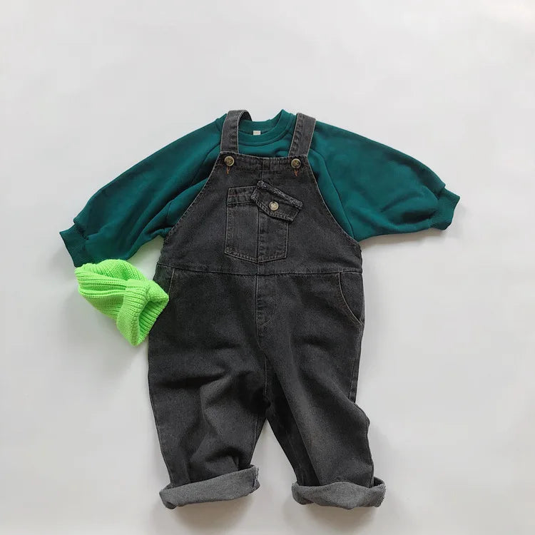 Autumn New Children Casual Sweatshirt For Boys Girls Long Sleeve Sweatshirt Solid Baby Loose Pullover Cotton Kids Clothes