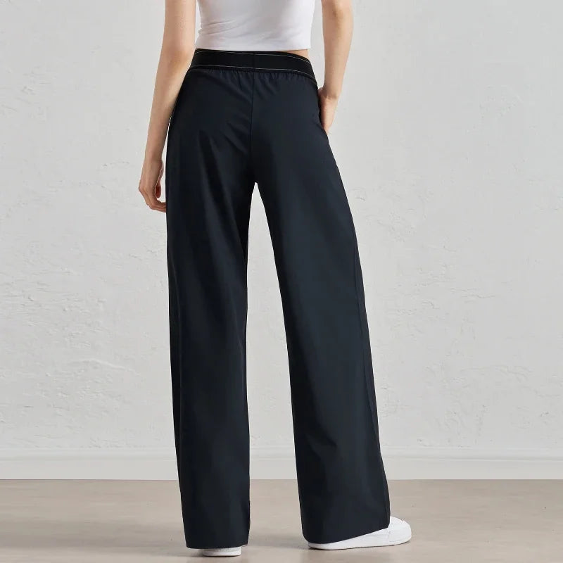AL Women's Suit Pants Loose Casual Outdoor Comfortable Suit Pants Suit Trousers Sports High Waisted Straight Leg Wide Pants