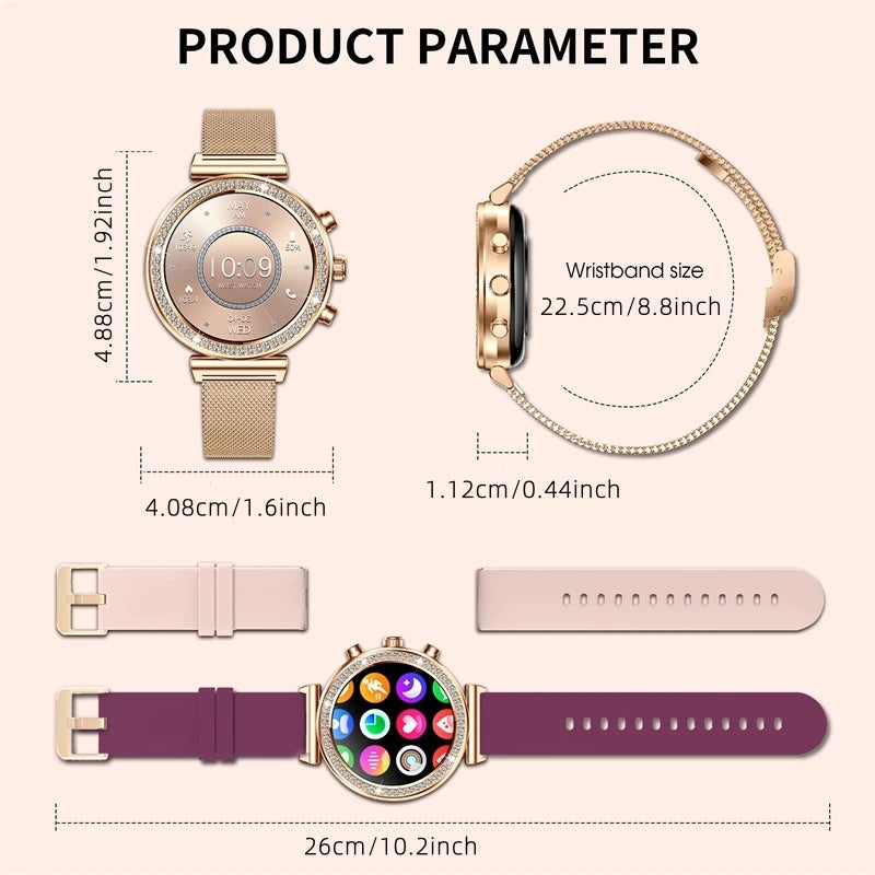 Ladies' Smartwatch, Answering/making Calls, Message Push, Compatible With For IPhone/Android Phones, 1.27-inch Full Touch Screen