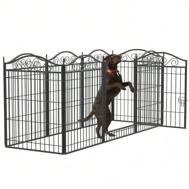 Heavy Metal Dog Playpen Backyard Dog Kennel Fences for Outdoor Camping Traveling