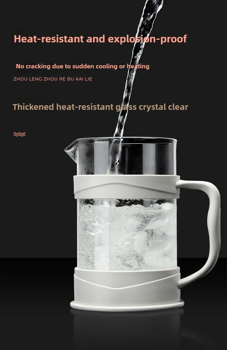 350/800/1000ml French Press Coffee Pot Multifunctional Home Hand Punch Pot Transparent Glass Coffee maker Coffee Accessories