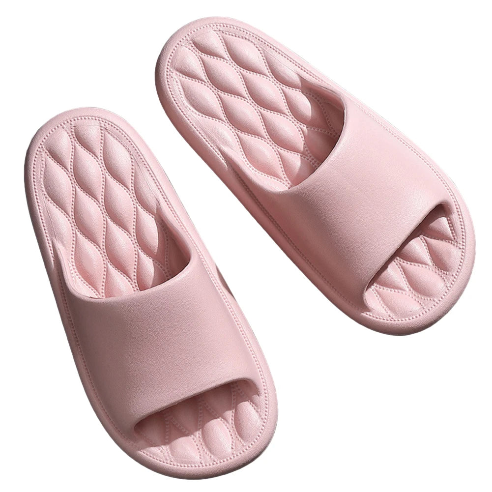 Summer Flip Flops Solid Color Thick Platform Slippers Non Slip Summer Cloud Slides EVA Indoor Home Sandals for Men Women