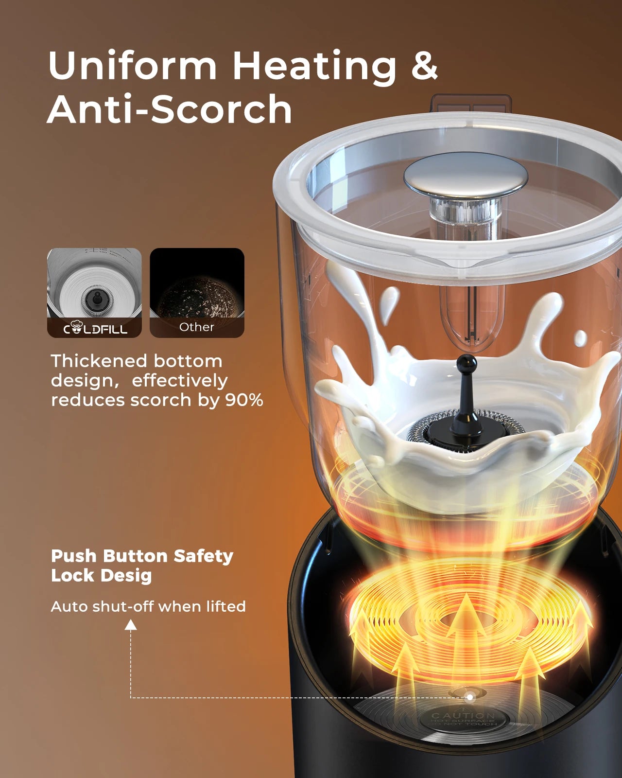 Electric Milk Frother 600ml Automatic Cold Hot Foam Maker for Coffee Latte Cappuccino Macchiato Hot Chocolate Kitchen Appliance