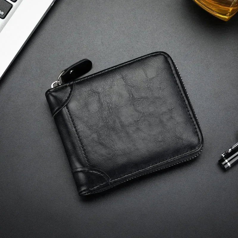 Unisex Wallet Retro Vintage Wallet European and American Horizontal Style PU Leather Multi Functional Coin Card Holder Wallets