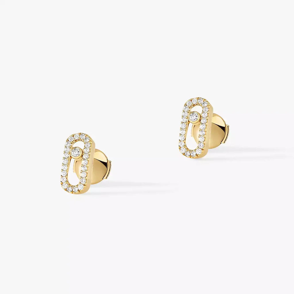 Classic French luxury jewelry S925 women's earrings made of pure silver material. Exquisite engagement gift. move stone