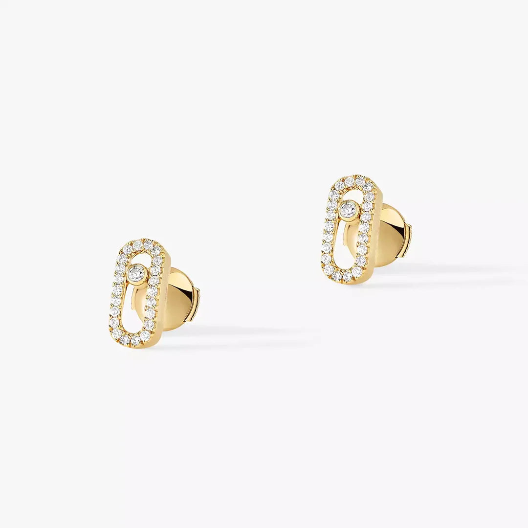 Classic French luxury jewelry S925 women's earrings made of pure silver material. Exquisite engagement gift. move stone