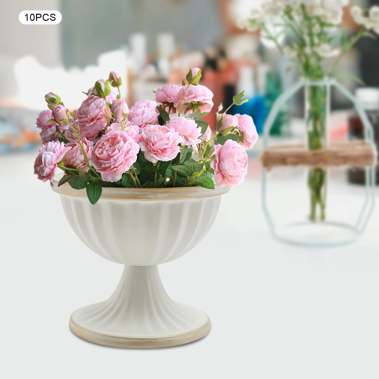 10PCS Vase Metal Wedding Flower Vase For Party Christmas Home Table Decor Vase