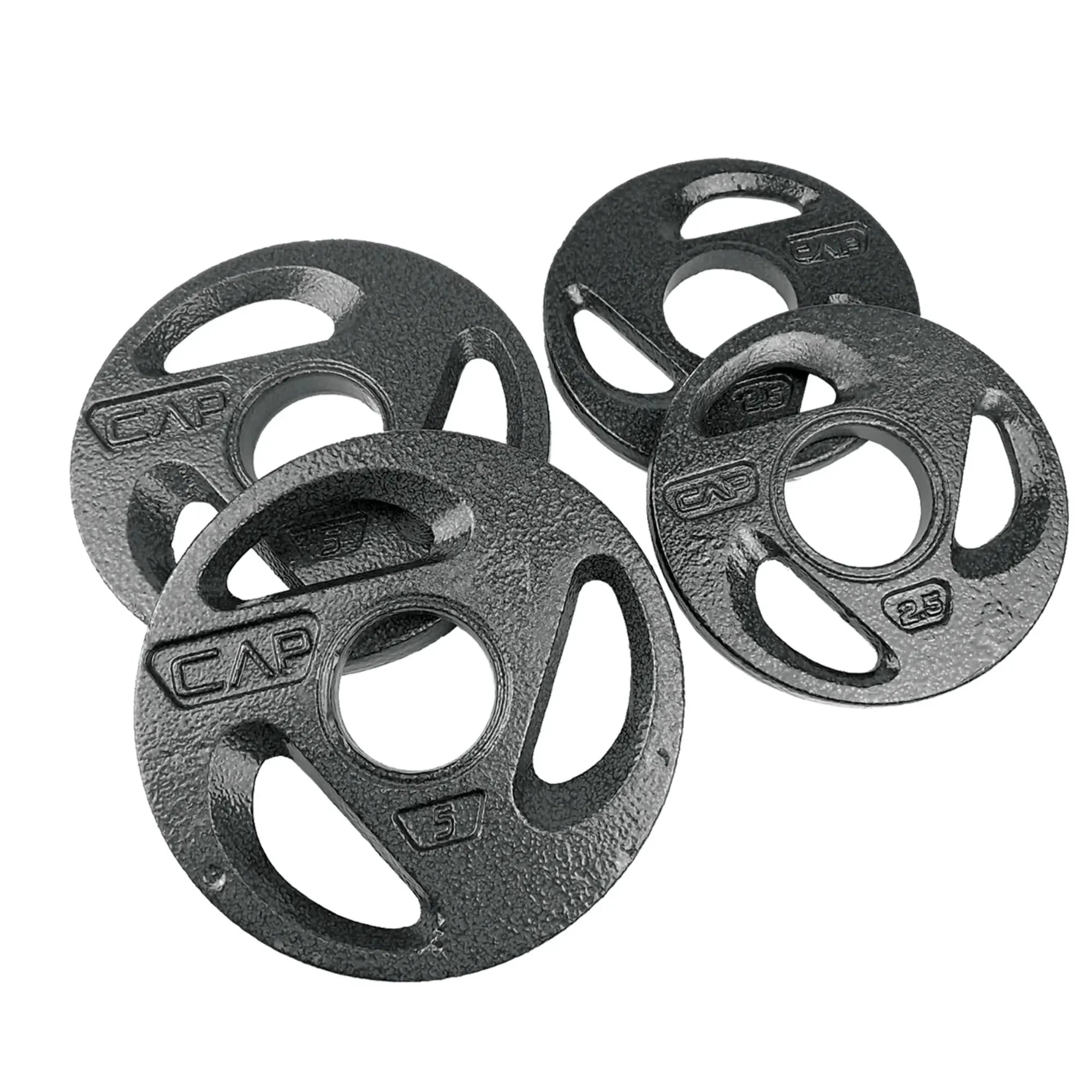 (2 pack) 15lb 2-inch Grip Plate Weight Set (2x2.5lb/2x5lb),Made of durable, long-lasting cast iron