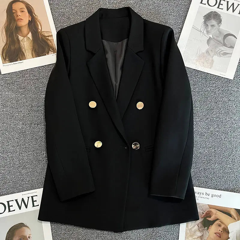 Women's Suit Coat Elegant Sports Casual Blazer Korean Fashion Luxury Jacket Spring Autumn Solid Color Ladies Clothing