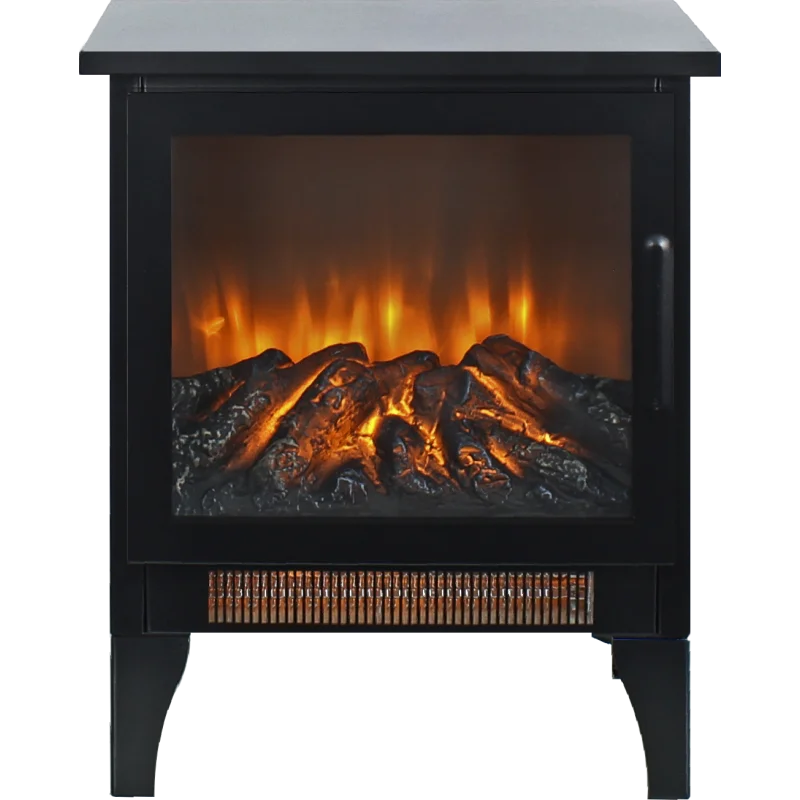 17 inch Freestanding Electric Fireplace Stove heater with 3D Flame effect