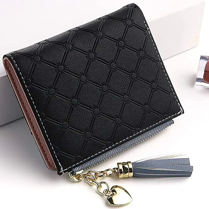 Tassel Leather Wallet Women Small Luxury Brand Famous Mini Women Wallets 2024 New Lovely Purse Female Small Wallet for Women Bag