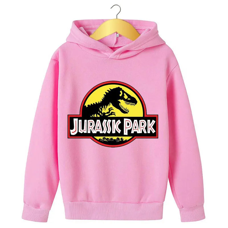 Children Clothing Jurassic Park Dinosaur print Boys Girls Hoodie  Tops Spring Autumn Leisure Sweatshirr Toddler 3-12 Year Coat