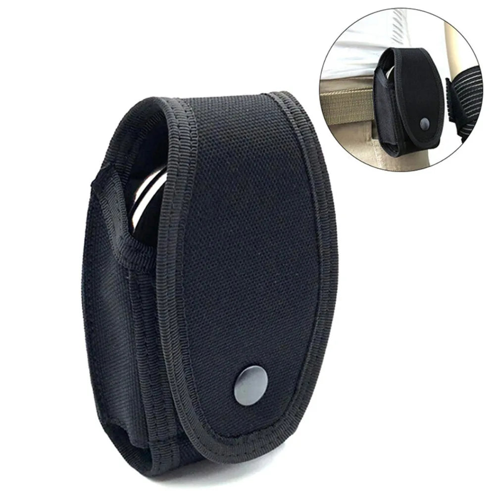 US Tactical Military Police Guard Handcuff Holder Bag Case Pouch Black Universal Nylon Quick Out Molle Waist Handcuff Pouch