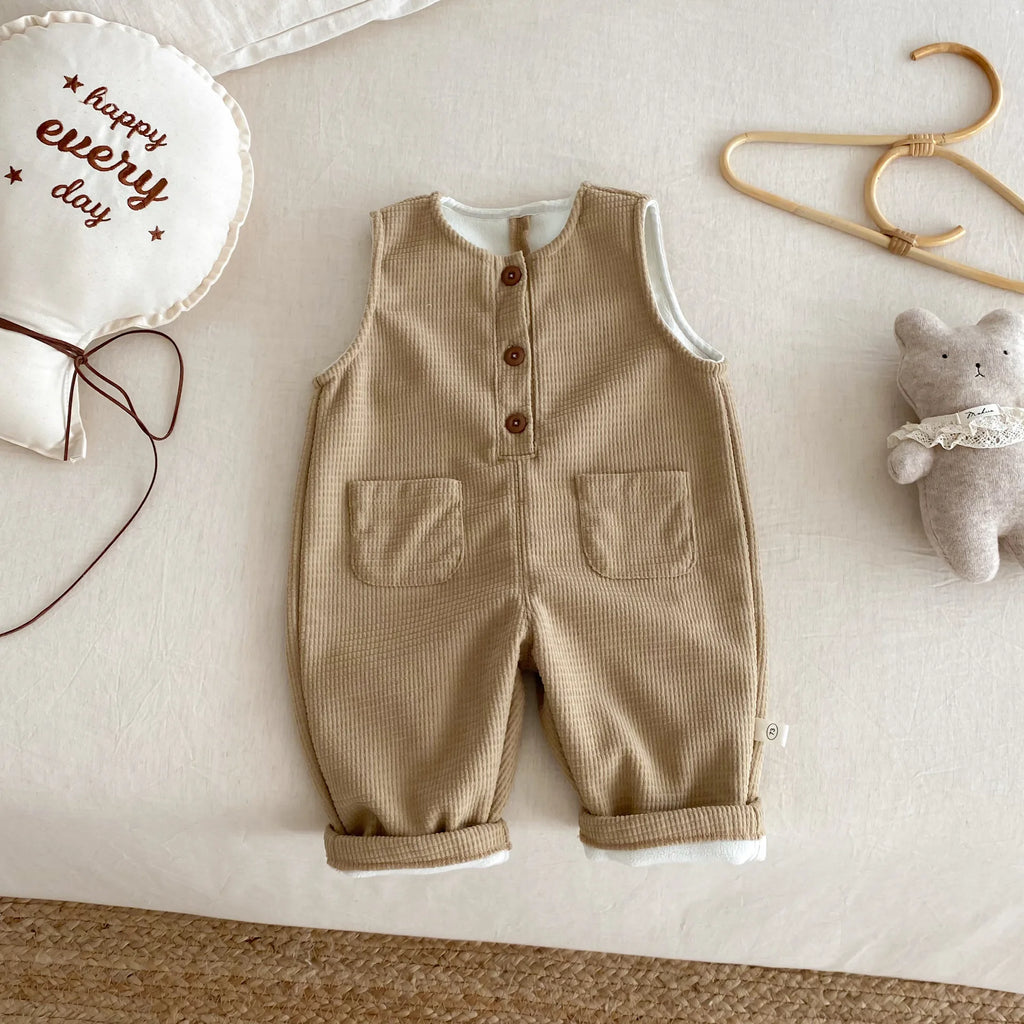 Children's Velvet Overalls 0-5 Years Old Winter Korean Children's Clothing Boys' Fashionable Casual Pants Girls' Pants