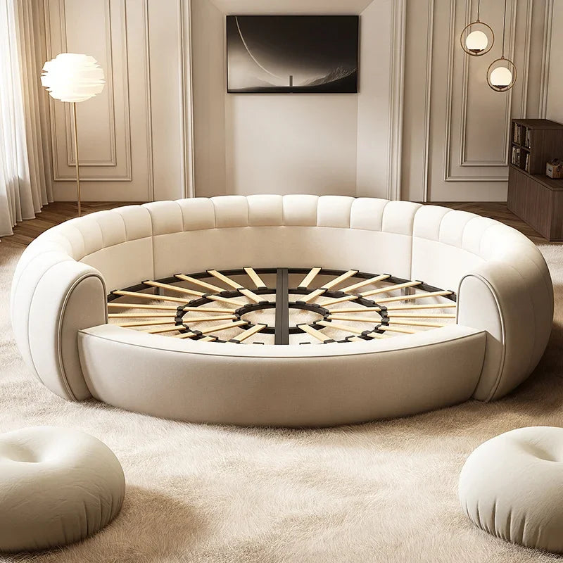Simple Beauty Bed European Design Girls Double Queen Luxury Bed Castle Princess Sleeping Sex Platform Cama Trendy Furniture
