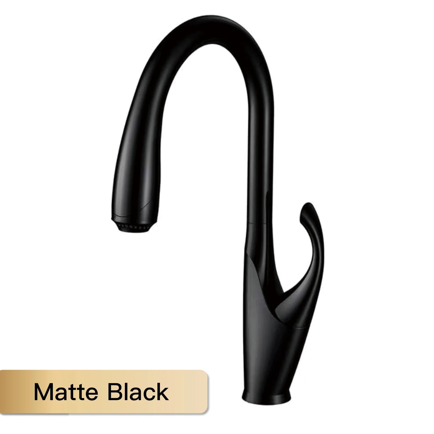 High end touch black kitchen faucet brass pull out design three function single handle cold and hot dual control sink faucet