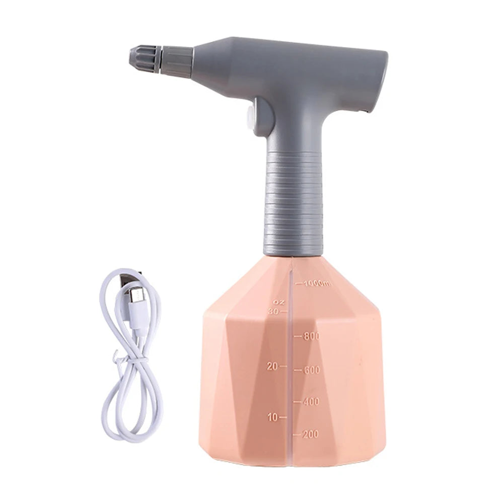 1L Pressure Sprayer Tool USB Rechargeable Handheld Plant Sprayers 360 Adjustable Nozzle Leakproof for Agricultural Irrigation