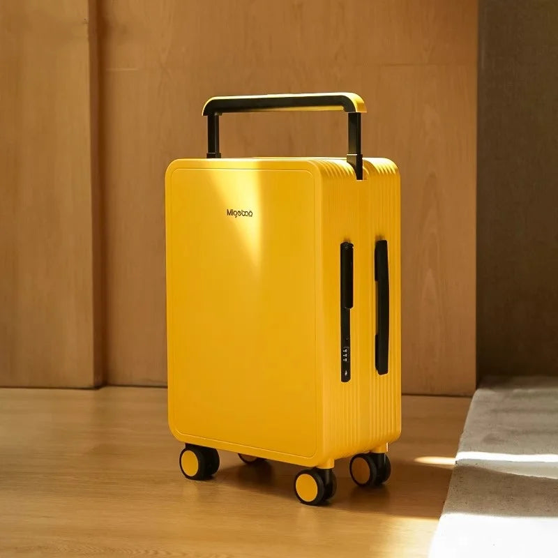 Wide Handlebar Rolling Luggage High-quality Durable PC Material Travel Balance Trolley Suitcase with 360° Spinner Wheel TSA Lock