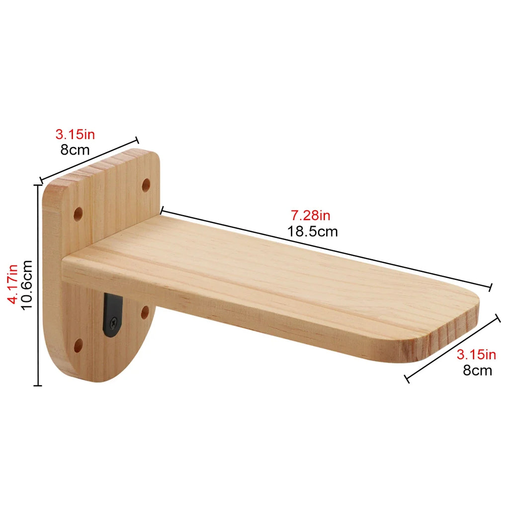 Wooden Cat Tree Tower Wall Mounted Cat Climbing Shelves Hammock Stairs House Cats Walk Playground Pet Furniture Accessories