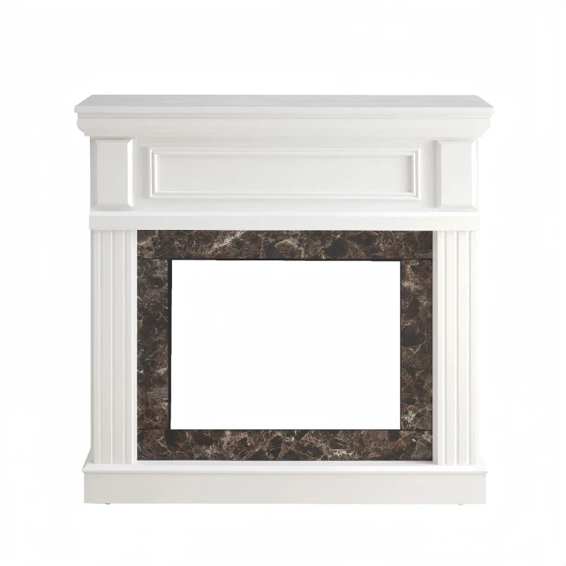 Only Mantel (NOT INCLUDED 23 FIREPLACE) -White,41.34W*14D*40H