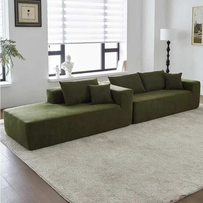 Modern Minimalist Fabric Sofa Living Room Modern Small House Apartment Square Sofa