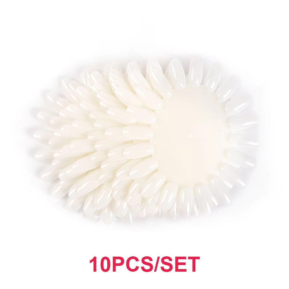 False Nails Tips Display Sticks Clear Nail Swatch Nail Gel Polish Showing Chart Manicure Polish Practice Training Display Board