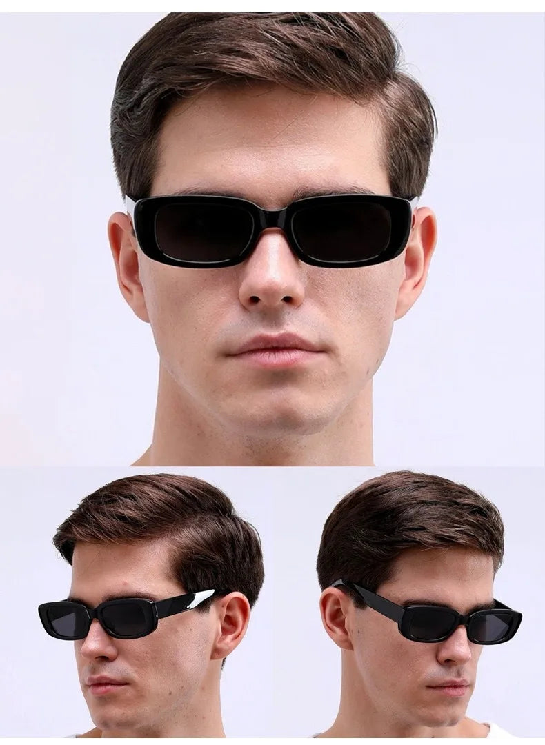 New Small Sunglasses Women Men Trendy Vintage Brand Designer Hip Hop Square Green Sun Glasses Female Eyewear UV400