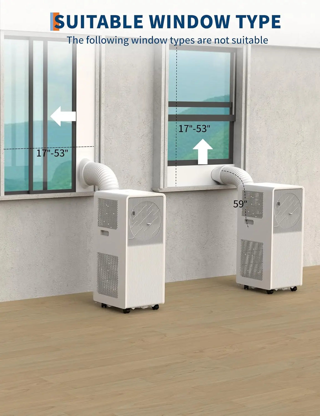 8,000 BTU Portable Air Conditioner Cools Up to 350 Sq.Ft, 3-IN-1 Quiet Portable AC Unit with Remote Control for Large Room