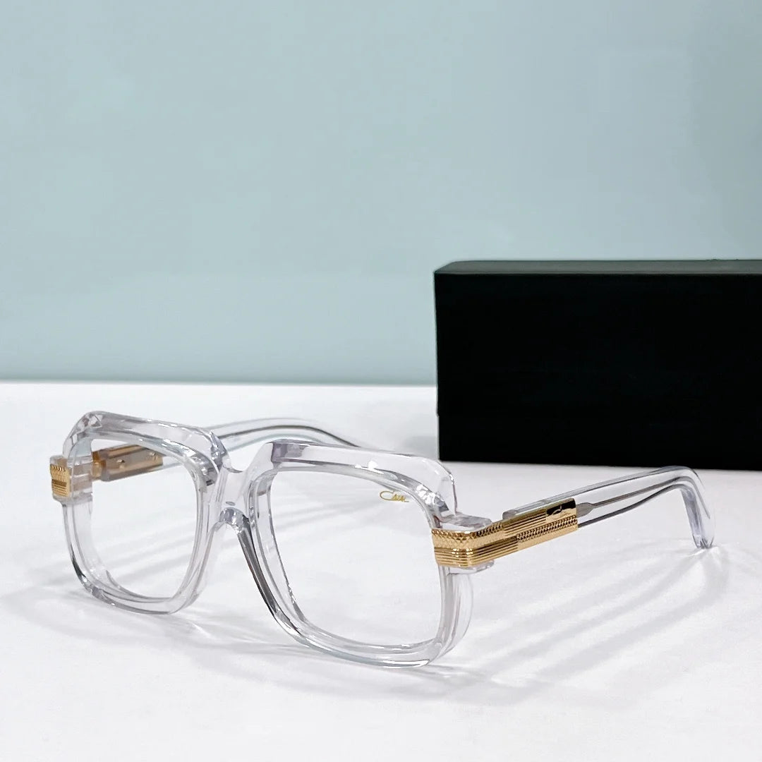 Original ACAZAL MOD6073 Stylish Leisure Luxury Acetate Frame Men Sunglasses Premium Clear Lens Business Women Couple Eyewear