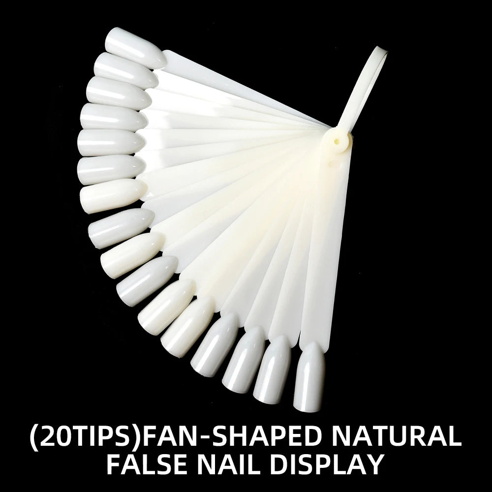 False Nails Tips Display Sticks Clear Nail Swatch Nail Gel Polish Showing Chart Manicure Polish Practice Training Display Board