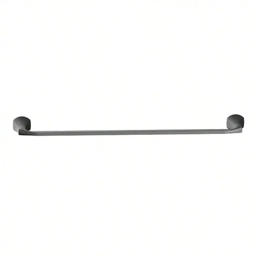 Simple Flare Wall Mount 24 Inch Towel Bar Matte Black for Bathroom Use Durable Metal Finish Rust Resistant Strong Holding Power