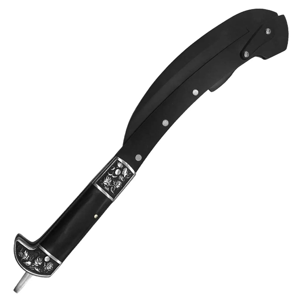 Gardening Foldable Grass Hand Sickle Wooden Handle Garden Tool Weed Remover for Farming Cutting Compact Durable Multifunctional