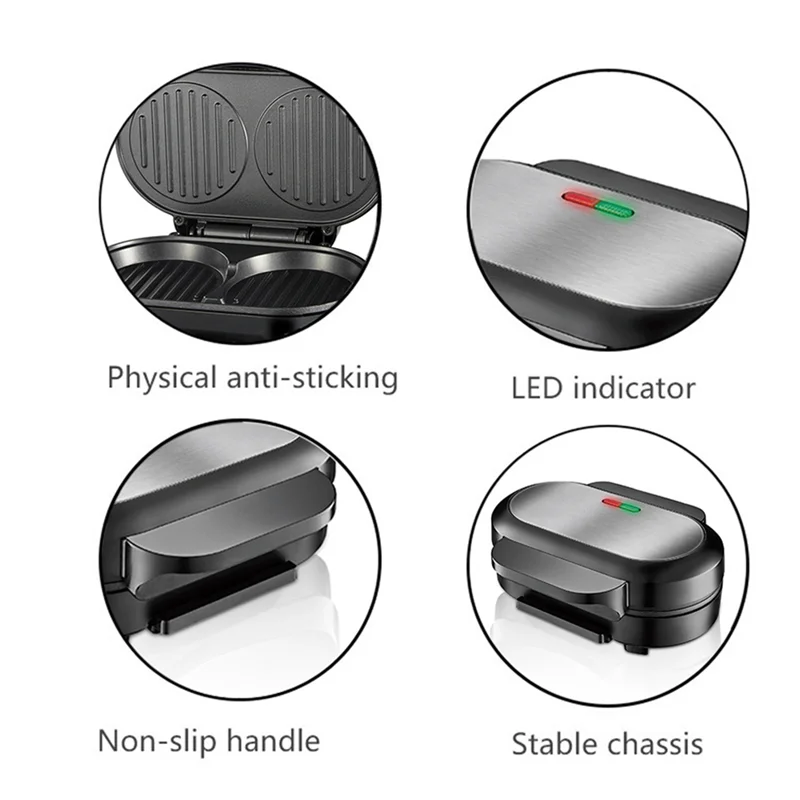 ABKJ-Hamburger Maker  Multifunction Double Round Burger Press Patty Maker   For Egg Stuffed Burgers Beef Burger  US Plug