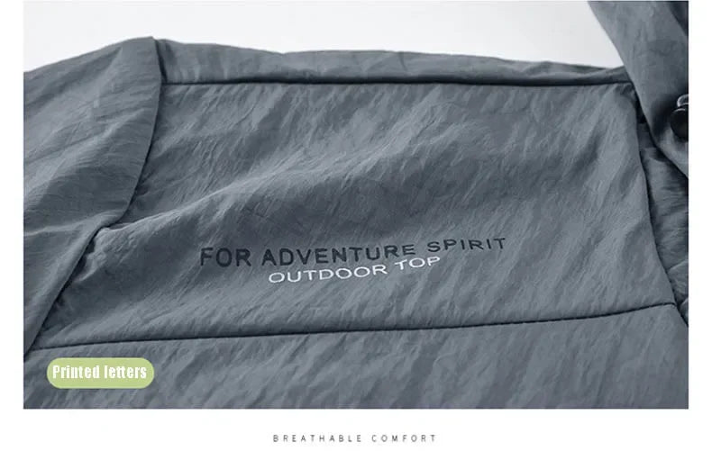 Summer Waterproof Hiking Jackets Men Fishing Cycling Hooded Gym Sports Running Coat Outdoor Sun-Protective Thin Jacket Clothing