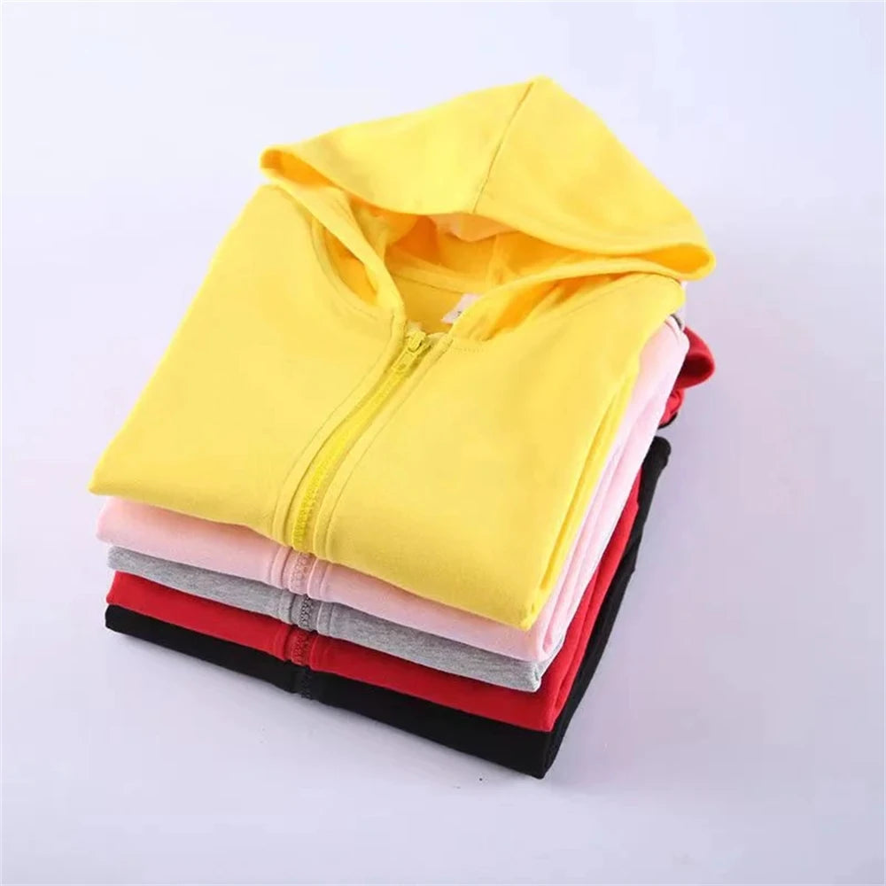 Children Fashion zipper style Clothing Boys Girls Hoodie  Tops Spring Autumn Leisure Sweatshirr Toddler 3-12 Year Red Black Coat