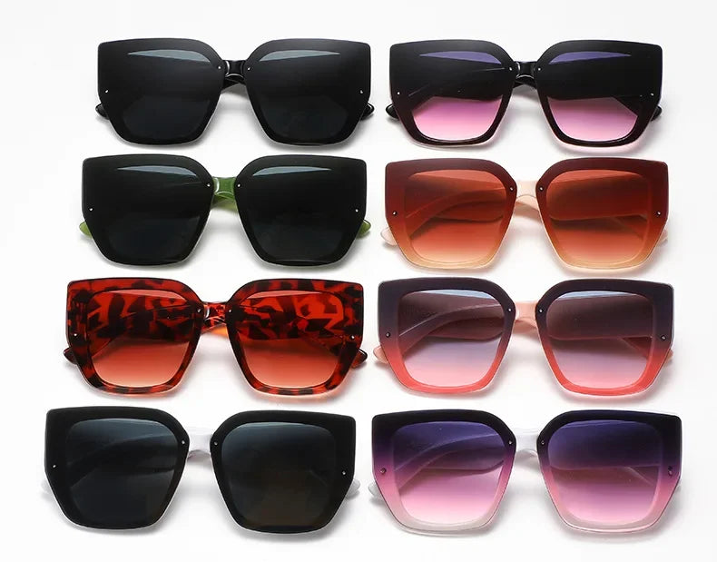 Women's Luxury Brand Sunglasses Woman High Quality Designer Sun Glasses Women Ladies Shade Oversized Eyewear Oculos De So