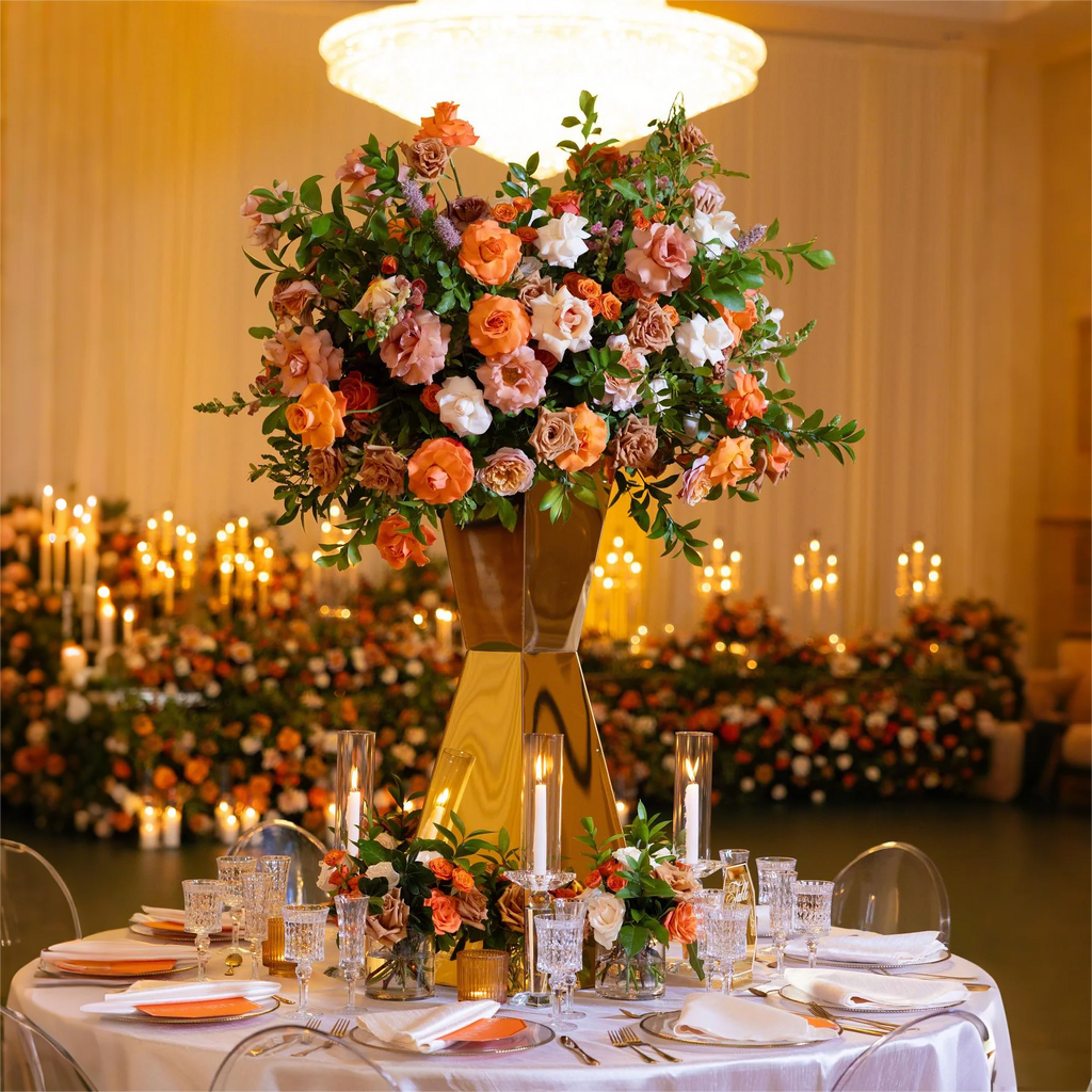 2/4/6/10pcs Stainless Steel Vases, Ideal Wedding Table Centerpieces & Party Decoration