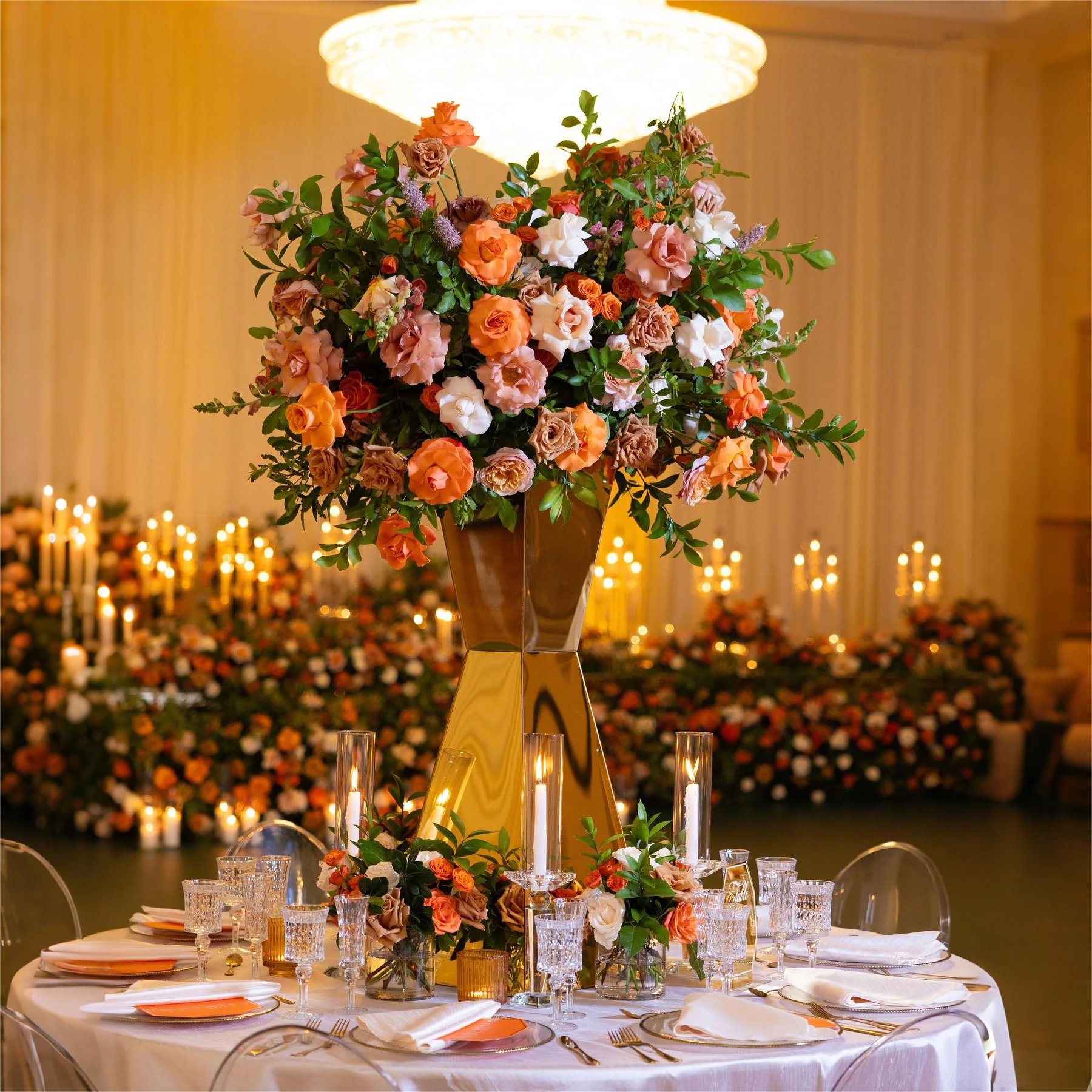 2/4/6/10pcs Stainless Steel Vases, Ideal Wedding Table Centerpieces & Party Decoration