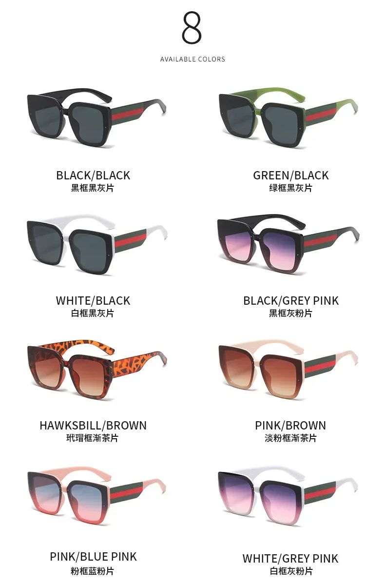 Women's Luxury Brand Sunglasses Woman High Quality Designer Sun Glasses Women Ladies Shade Oversized Eyewear Oculos De So