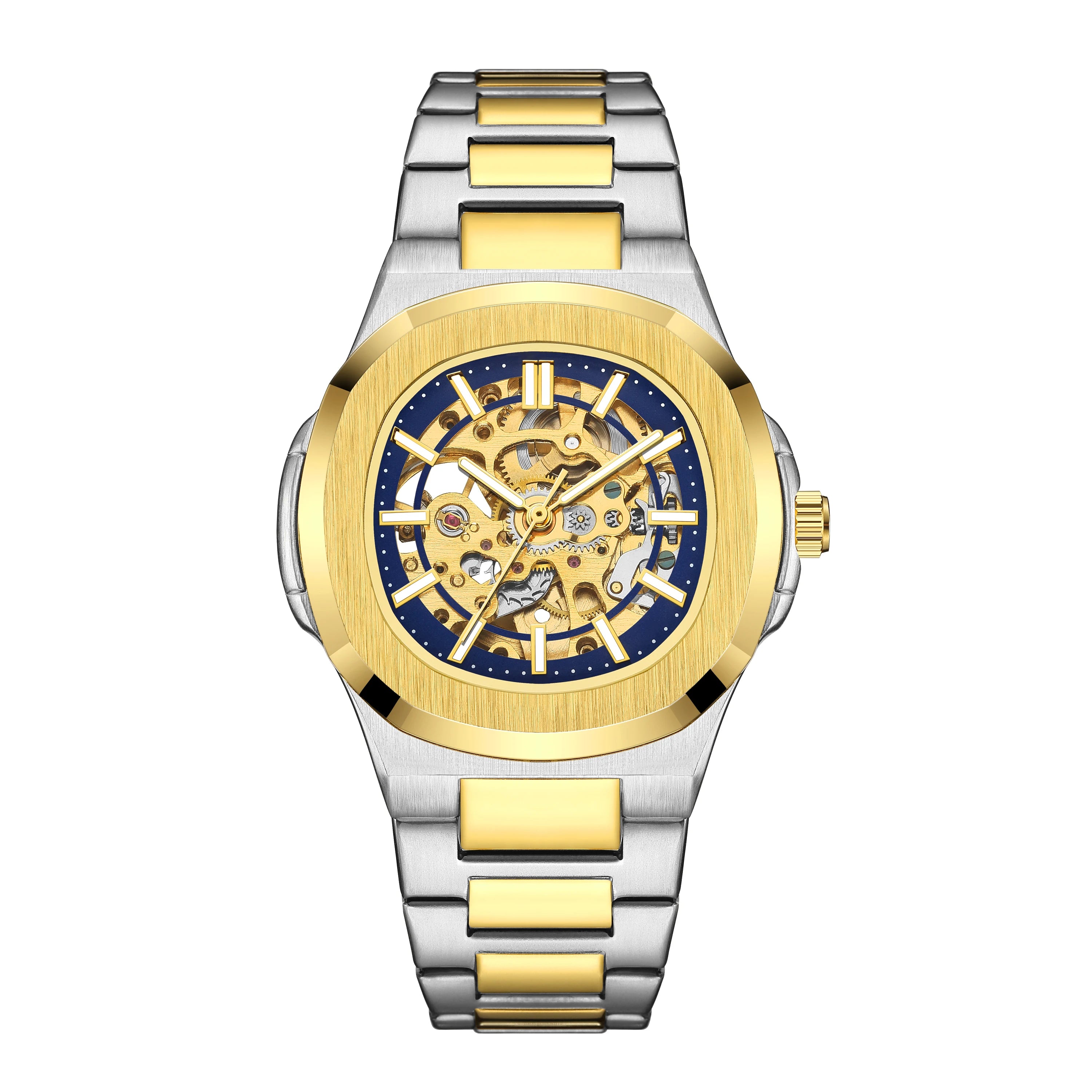 Men's Watches Luxury Automatic Watch For Men Mechanical Wristwatch Skeleton Stainless Steel Sapphire glass Male Clock 2023