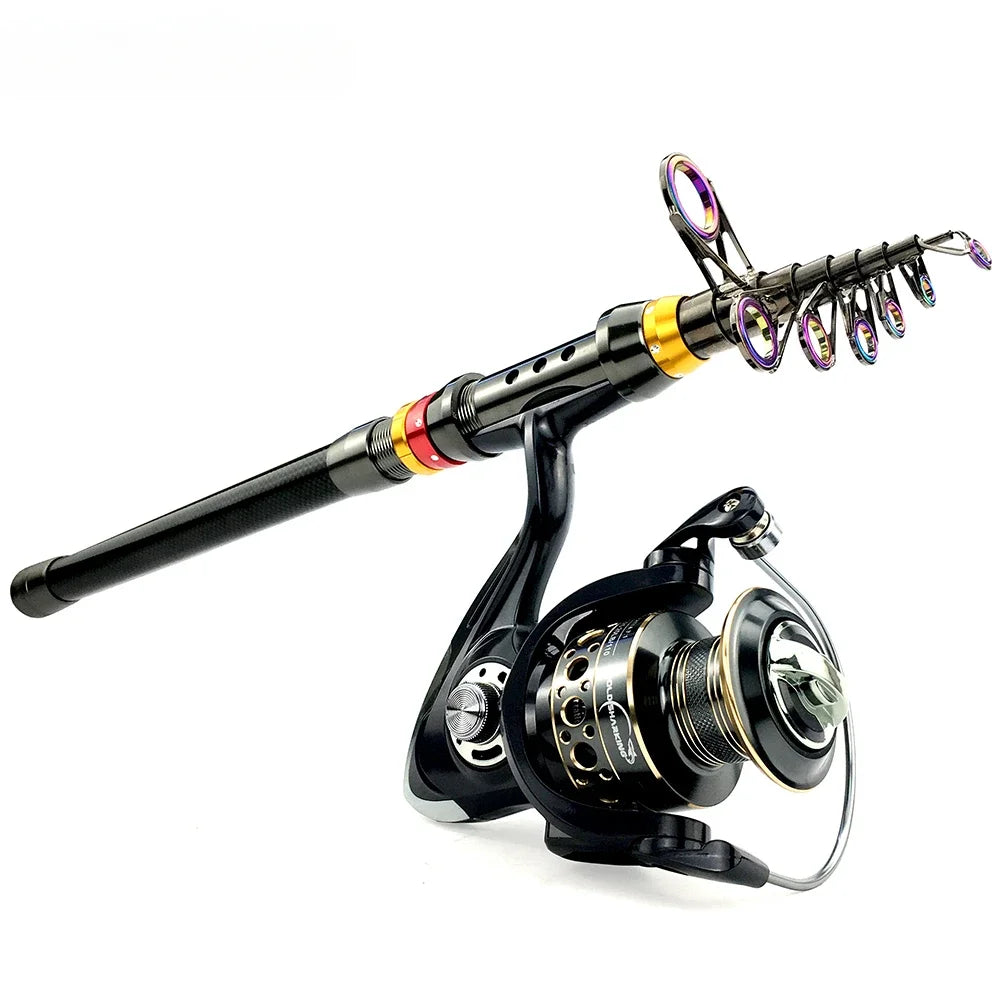 Spinning Fishing Rods Big Ring 1.8M 2.1M 2.4M 2.7M 3.0M 3.6M Hard Telescopic Fishing Rod Ultra Light Pole Lure Carp Travel Ocean