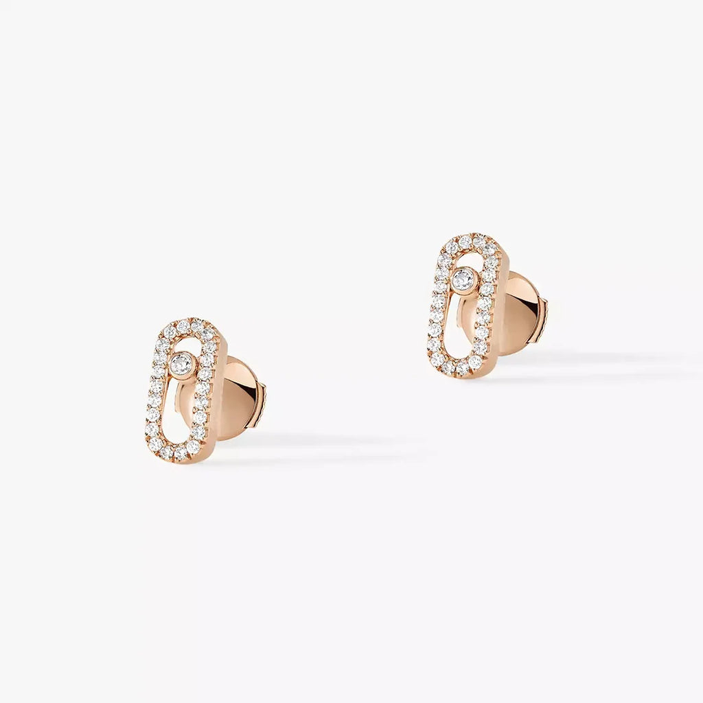 Classic French luxury jewelry S925 women's earrings made of pure silver material. Exquisite engagement gift. move stone