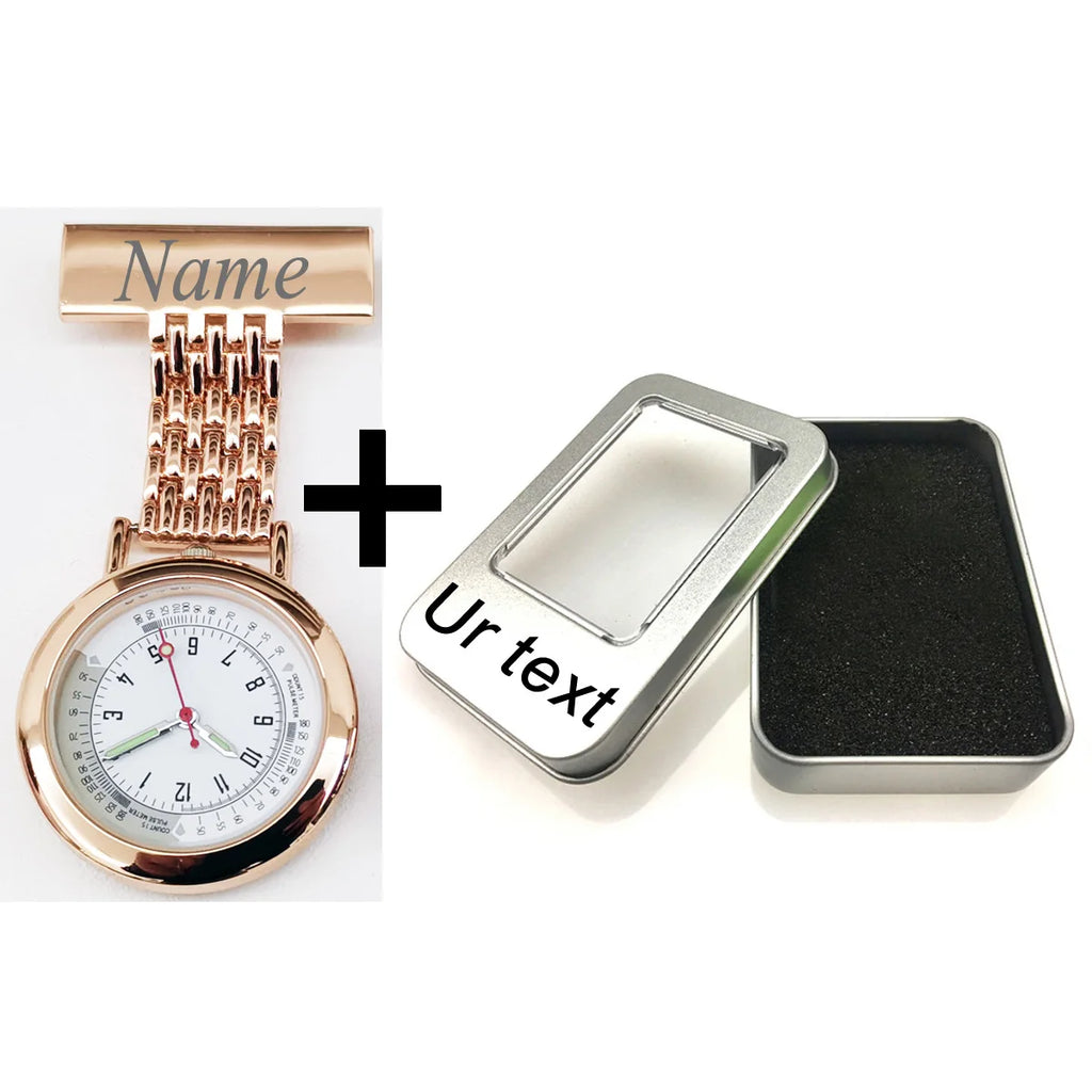 Personalized Your Name Logo Nurse Watch Hanging Medical Healthcare Gift Pocket Watch Men Women Quartz Doctor Midwife Fob Watch