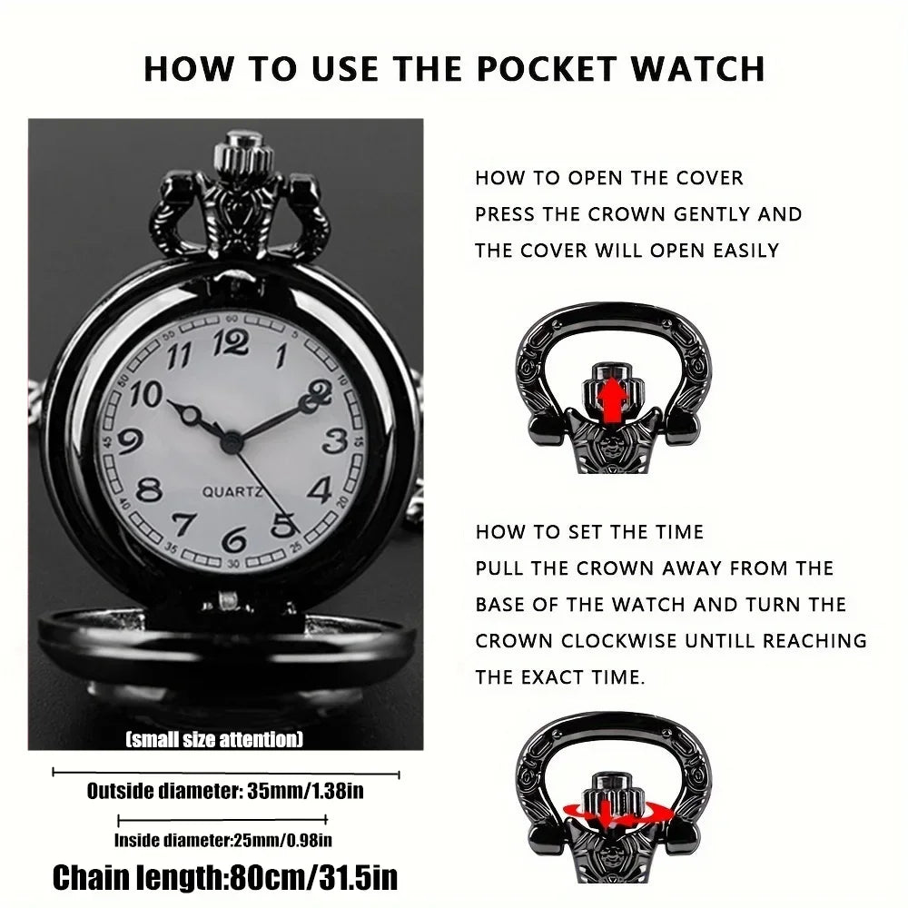 Vintage Cool Motorbike Route 66 American The Mother Road Pocket Watch Design, Precise Quartz Movement Watch Gift for Male Kids