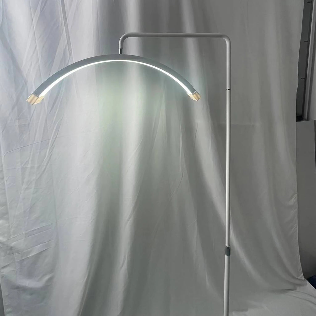 FOSOTO 40W Dimmable Bi-color Temperature LED Half Moon Lash Light Floor LED Ring Lamp Beauty Facials Skincare Tattoo Eyebrows