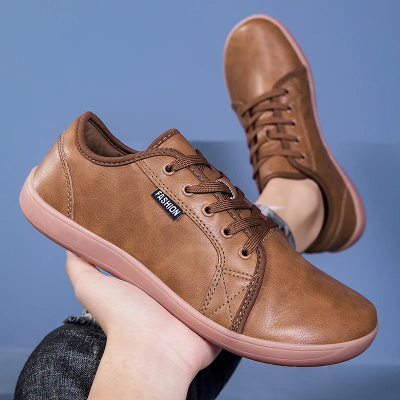 Men's Trendy Casual Shoes Fashionable Wide Toe Appearance Breathable Lining Flexible Sole All Match Lightweight Daily Sneakers