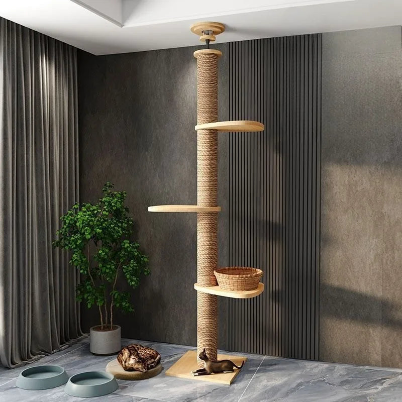 Cat Tree Multilayer Rotatable Moisture Proof Breathable Scratching Posts Save space Cat Tower For Home Indoor Cats Shelves 캣타워
