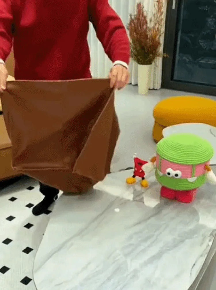 Living Room Sofa Collection Short Stool Idle Clothes DIY Lazy Sofa Household Sitting Pier Bay Window Stool Clothes Storage Bag