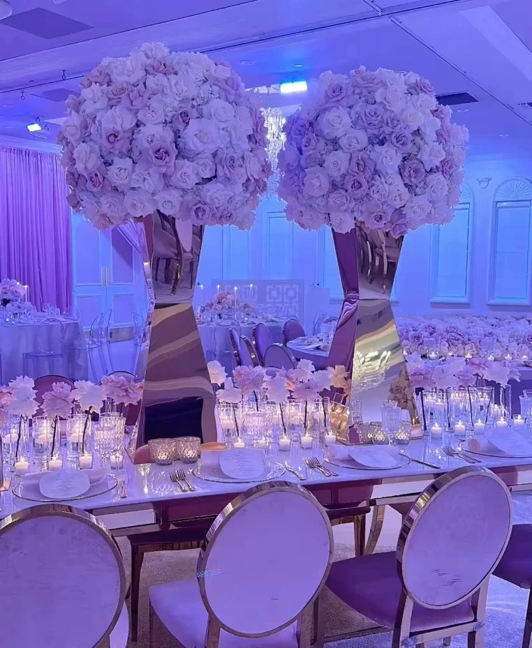 2/4/6/10pcs Stainless Steel Vases, Ideal Wedding Table Centerpieces & Party Decoration