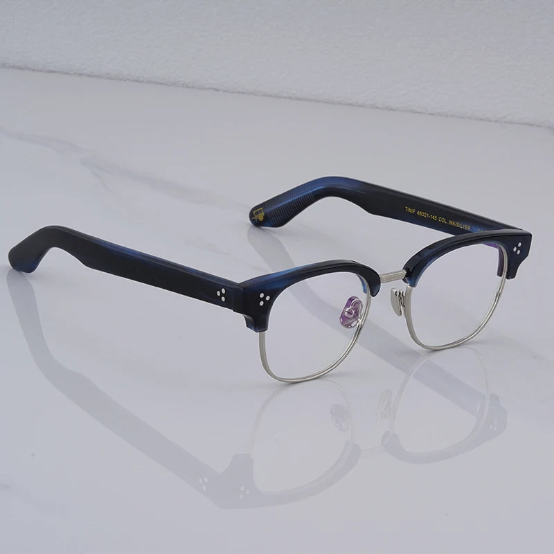 LEMTOSH Glasses Frames TINIF For Men Women Acetate Alloy Square Classic Eyewear Designer Brand Vintage Fashion Eyeglasses